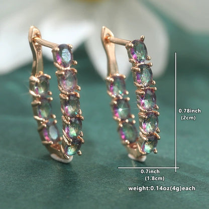 Leaves Hoop Earrings For Women Made Of Copper Featuring Electroplated Finish And Bohemian Style With 925 Sterling Silver Posts