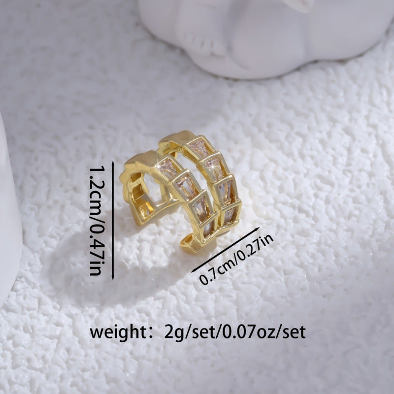 Starfish Clip Earrings For Women Featuring Electroplated Copper Studs In Simple Style