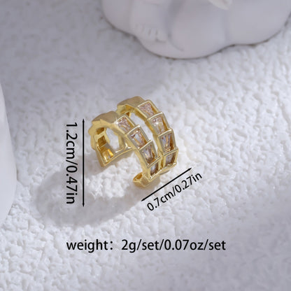 Starfish Clip Earrings For Women Featuring Electroplated Copper Studs In Simple Style