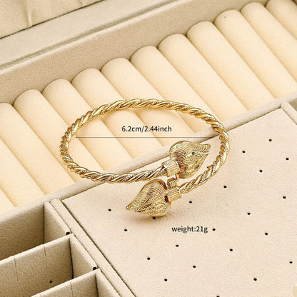Handmade Brass Heart Shape Bangle In Vintage Style