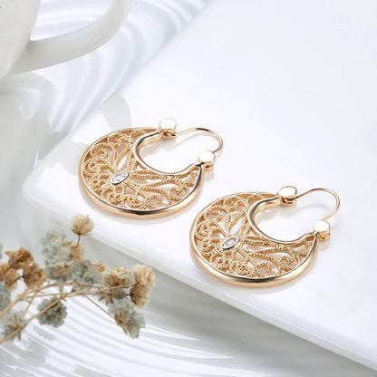 For Women Irregular Stud Earrings In Copper With Electroplated Finish Featuring Simple Style