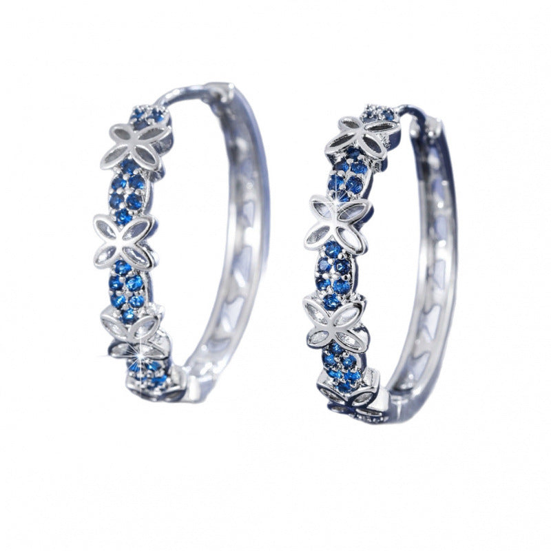 Butterfly Earrings For Women In Real Gold Plated Copper With Zircon Inlay, Elegant Jewelry Accessory