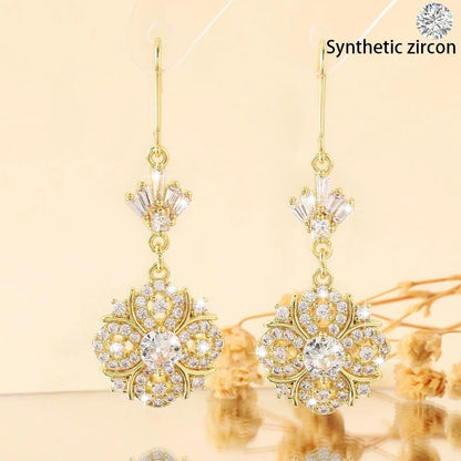 Irregular Stud Earrings For Women Featuring Electroplated Finish And Copper Posts Inlaid With Zircon