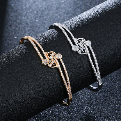 Heart Shape Bangle For Women In , Electroplated Copper With Gold Plating