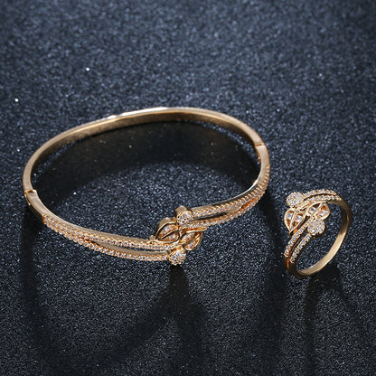 Heart Shape Bangle For Women In , Electroplated Copper With Gold Plating