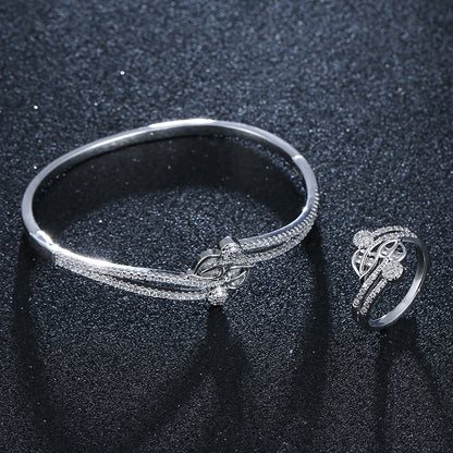 Heart Shape Bangle For Women In , Electroplated Copper With Gold Plating