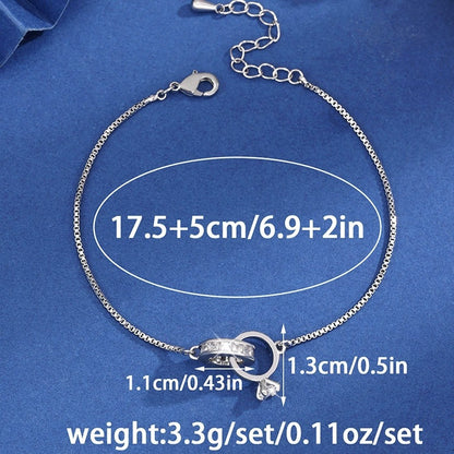 Irregular Copper Bracelet For Women With Electroplated Gold Plating And Zircon Inlay