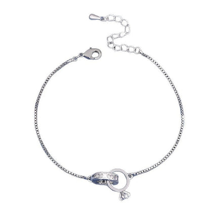 Irregular Copper Bracelet For Women With Electroplated Gold Plating And Zircon Inlay