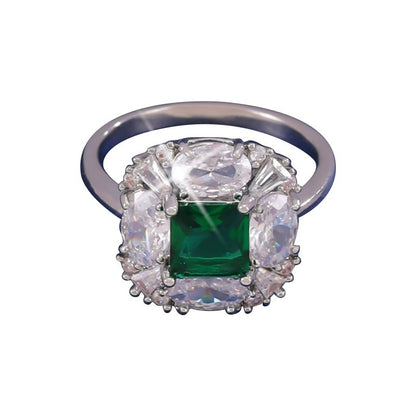 Retro Irregular Copper Ring For Women With Electroplated Gold Plating And Zircon Inlay