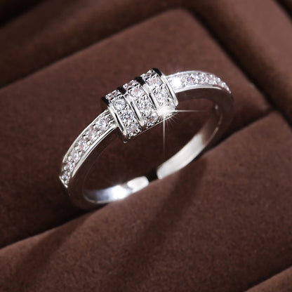 Sweet Style Open Ring For Women, Electroplated Copper With Gold Finish