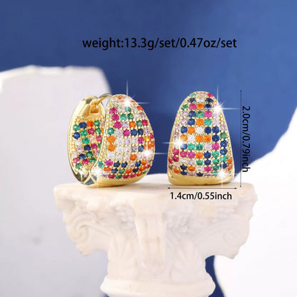 Water Droplets Stud Earrings For Women In Gold Featuring Electroplated Finish With Copper Ear Pins