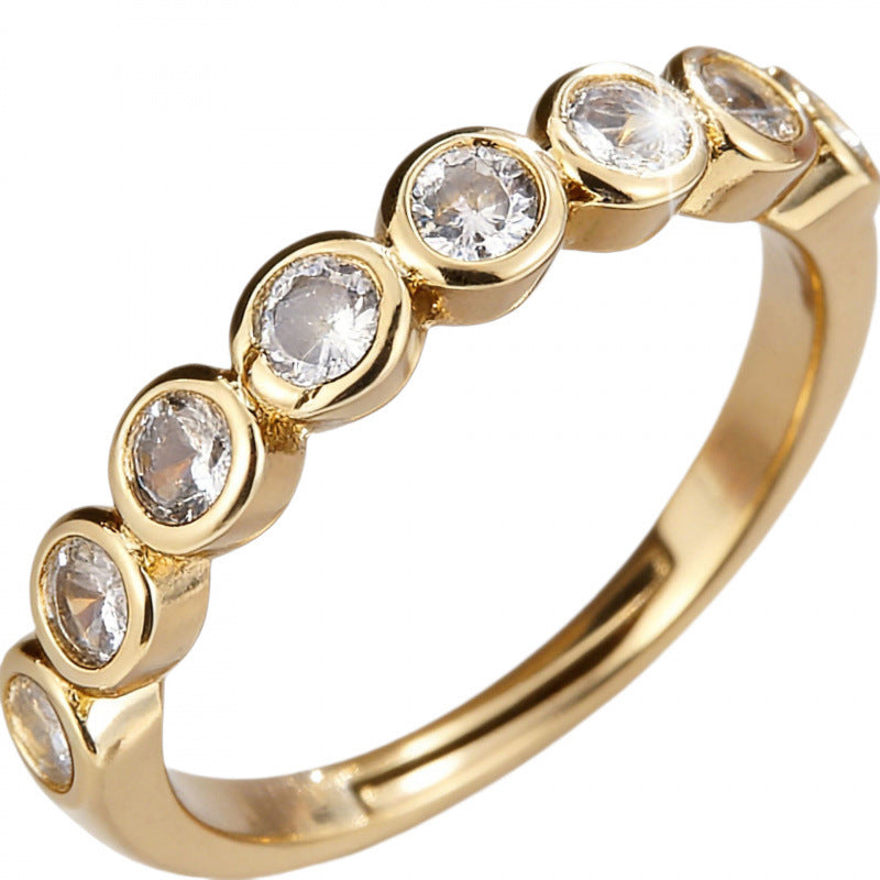 Round Open Rings For Women In , Electroplated Gold Plated Copper Material