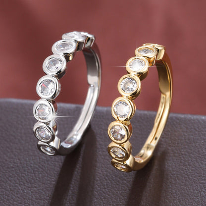 Round Open Rings For Women In , Electroplated Gold Plated Copper Material