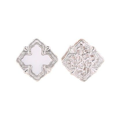 Lucky Heart Stud Earrings For Women In Copper Featuring Design