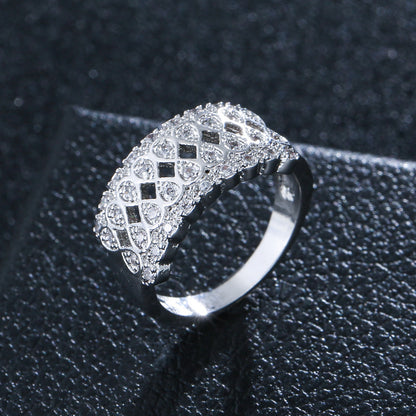 Number Pattern Brass Bangle With Zircon Inlay, Electroplated Gold Plating, Elegant Gold Tone