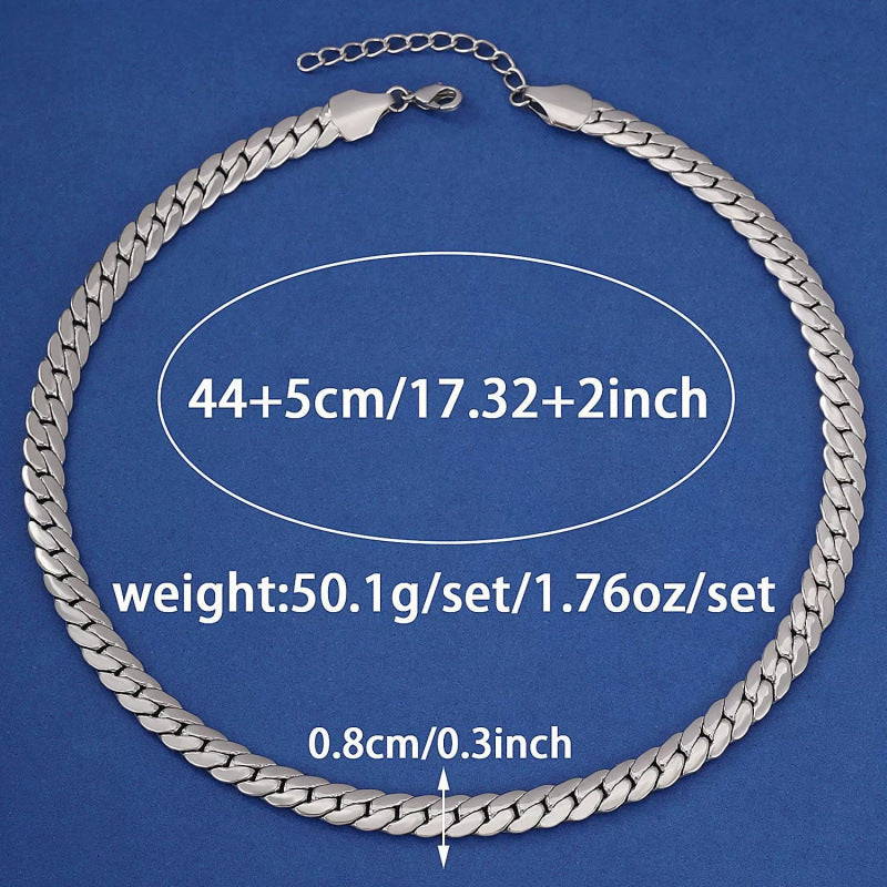 Irregular Hip-Hop Cuban Chain Link Necklace In Electroplated Copper Featuring Cuban Link Chain Curb Chain For Adults