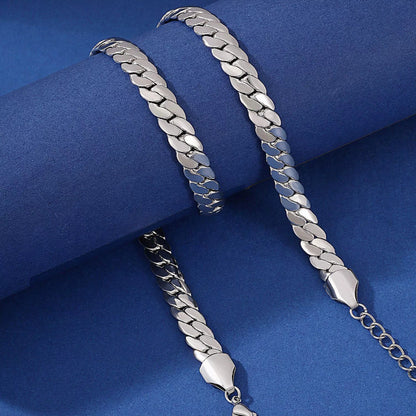 Irregular Hip-Hop Cuban Chain Link Necklace In Electroplated Copper Featuring Cuban Link Chain Curb Chain For Adults