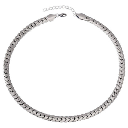 Irregular Hip-Hop Cuban Chain Link Necklace In Electroplated Copper Featuring Cuban Link Chain Curb Chain For Adults