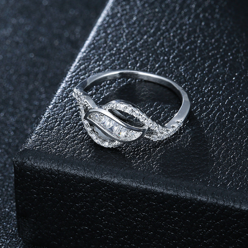 Rainbow Electroplated Copper Ring For Women Featuring Zircon Inlay