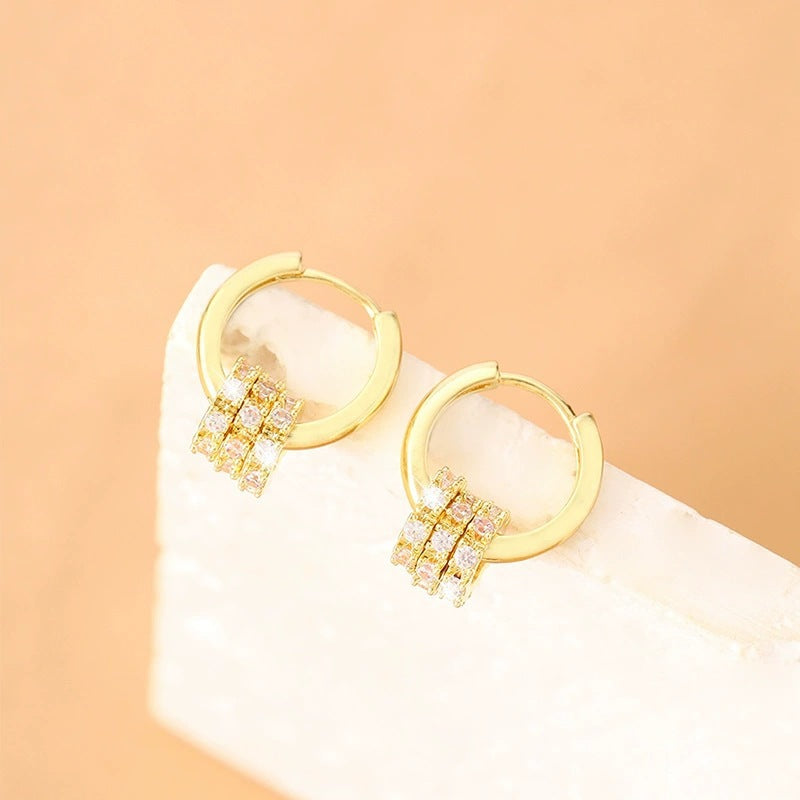 Simple Style Irregular Hoop Earrings For Women With Copper Ear Pins