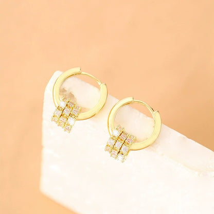Simple Style Irregular Hoop Earrings For Women With Copper Ear Pins