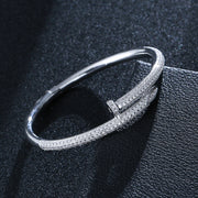 White Gold Studded Bracelet