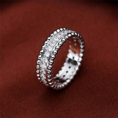 Unisex Round Copper Ring With Real Gold Plating And Zircon Inlay In Gold