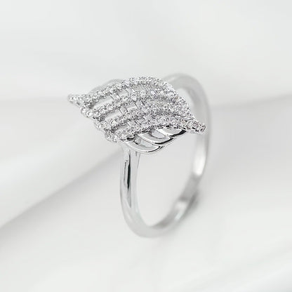 Simple Style Women’s Copper Ring With Electroplated Silver Finish, Ideal For Spring Wear