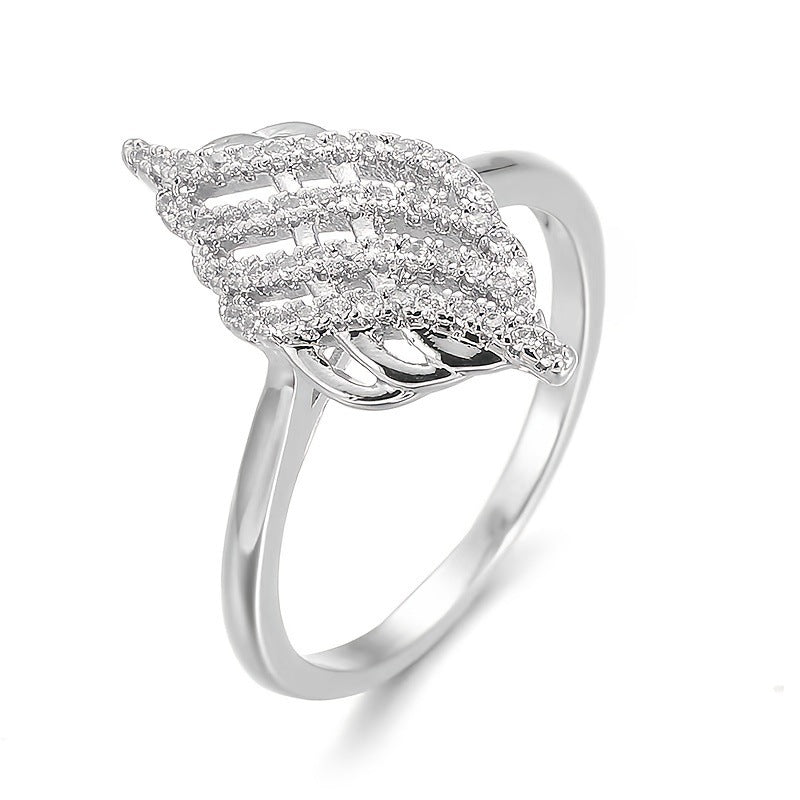 Simple Style Women’s Copper Ring With Electroplated Silver Finish, Ideal For Spring Wear