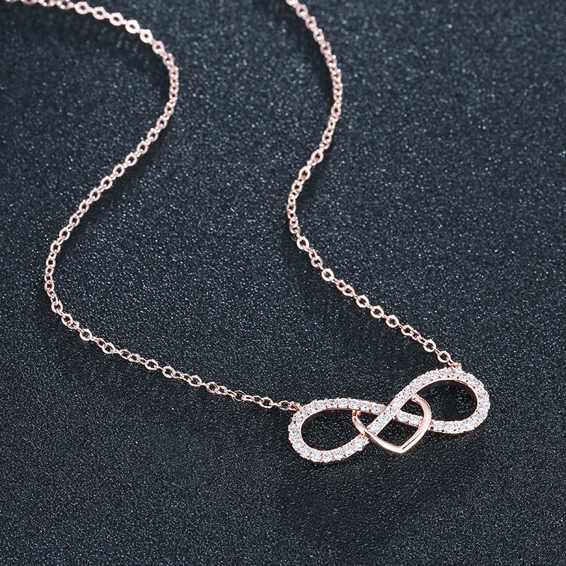 Sweet Heart Shape Necklace For Women In Gold With Copper Pendant And Snake Chain