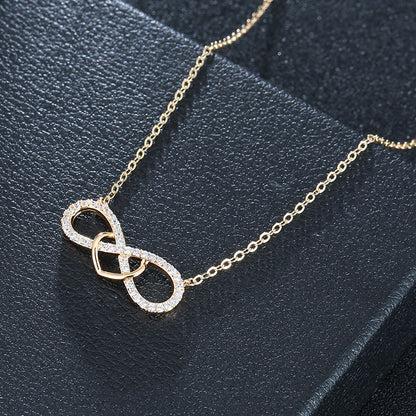Sweet Heart Shape Necklace For Women In Gold With Copper Pendant And Snake Chain