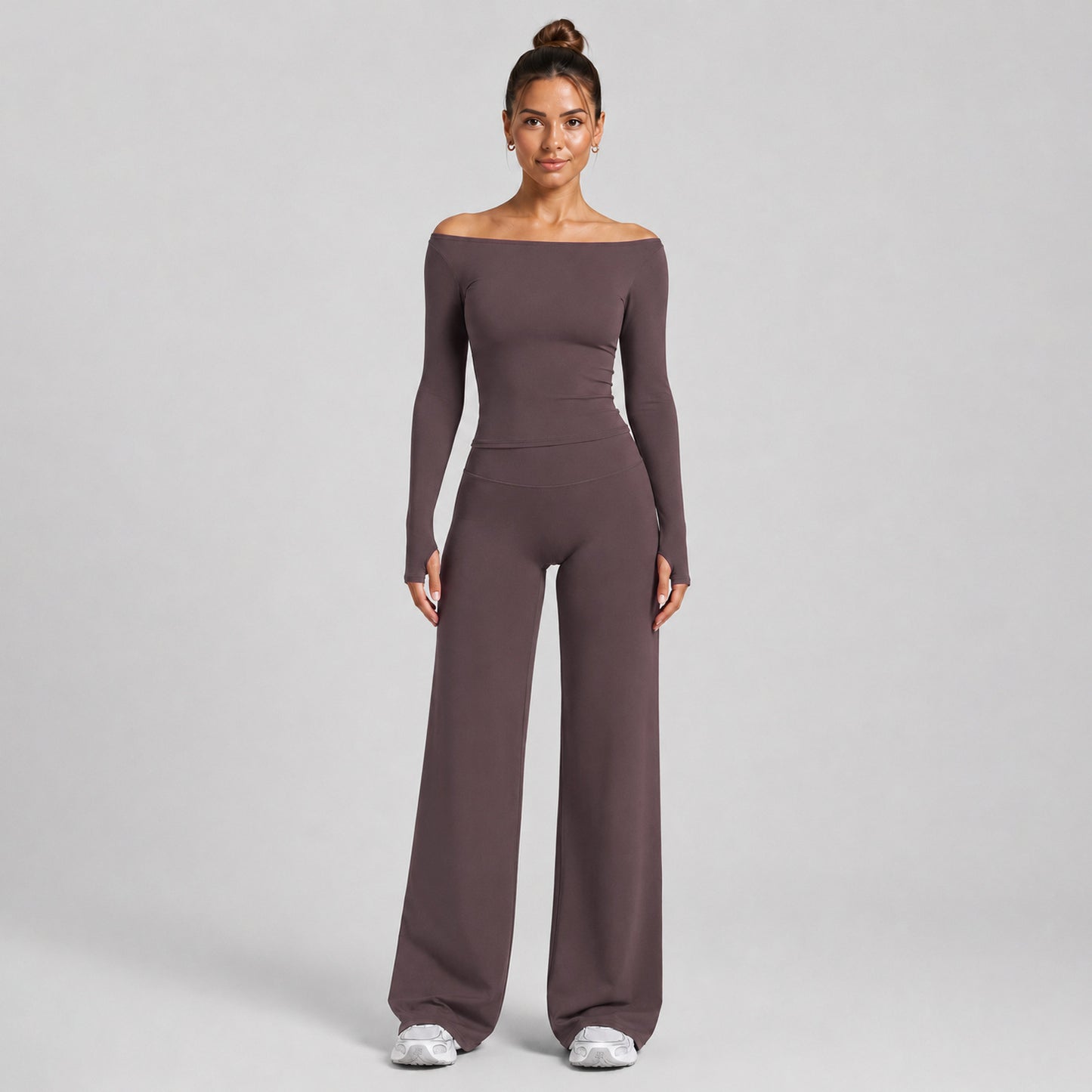 Women's Slim Fit Full Length Sport Jumpsuit In Nylon Fabric With Stretchy Material For Gym Wear