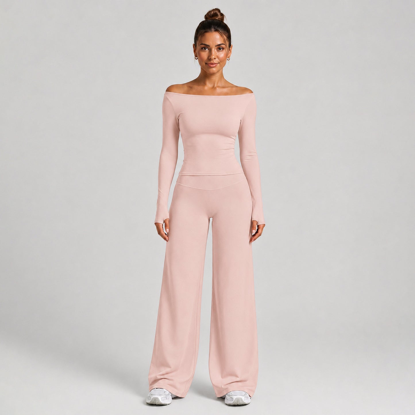 Women's Slim Fit Full Length Sport Jumpsuit In Nylon Fabric With Stretchy Material For Gym Wear
