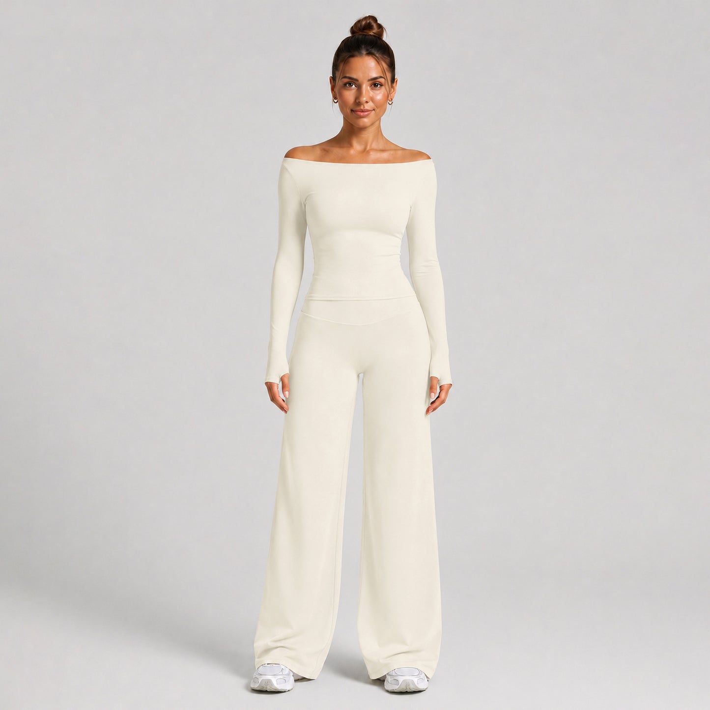 Women's Slim Fit Full Length Sport Jumpsuit In Nylon Fabric With Stretchy Material For Gym Wear