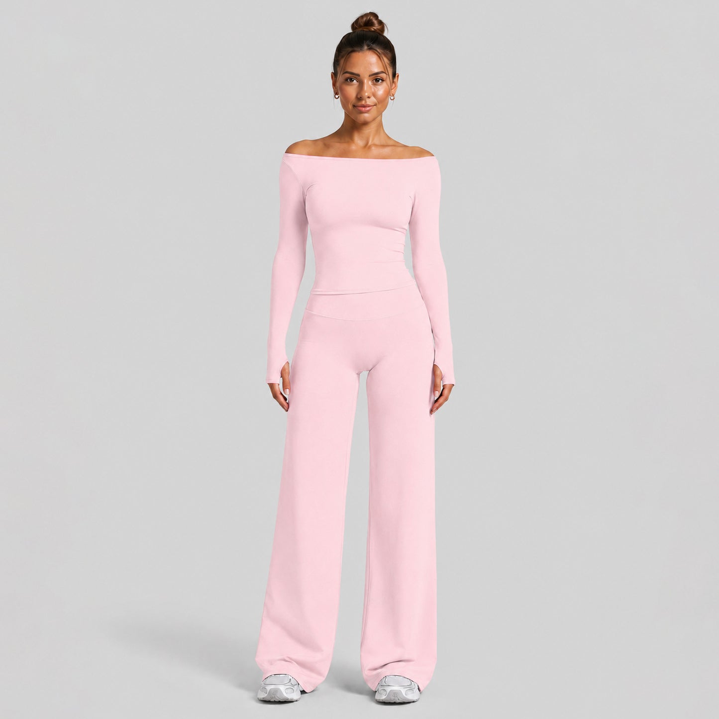 Women's Slim Fit Full Length Sport Jumpsuit In Nylon Fabric With Stretchy Material For Gym Wear