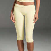 Cream Yellow Mid-length Pants