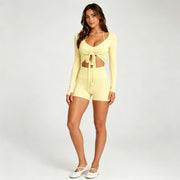 Jacket + Underwear + Shorts Cream Yellow