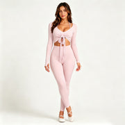 Coat + Underwear + Trousers Pink