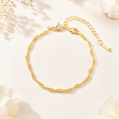 Bohemian Irregular Waterproof Non Tarnish Bracelet In 304 Stainless Steel With 18K Real Gold Plated PVD Coated Cuban Link Chain