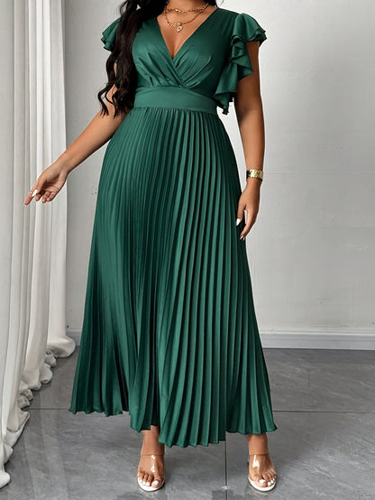 Solid Color V Neck Sheath Dress For Women In Simple Style, Perfect For Travel, Made With Polyester Fabric