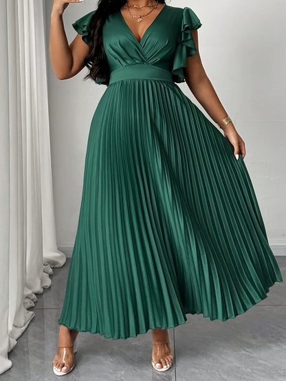 Solid Color V Neck Sheath Dress For Women In Simple Style, Perfect For Travel, Made With Polyester Fabric