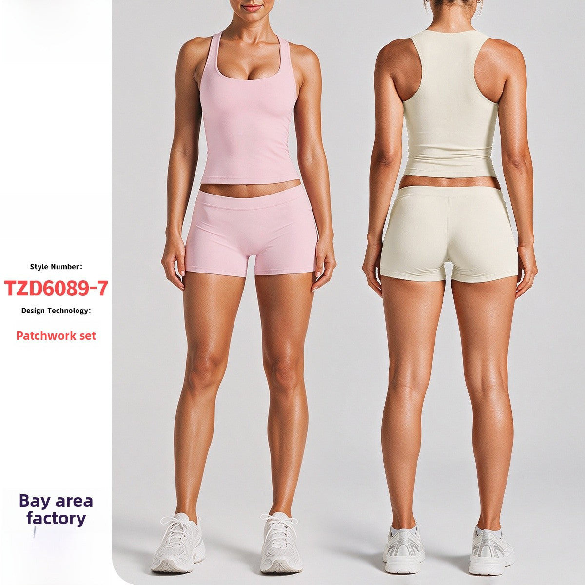 Sporty Yoga Shorts For Women In Stretchy Nylon Fabric, Sleeveless Design Perfect For Summer