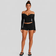 Long Sleeve Shorts Black