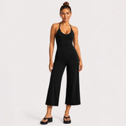 Vest + Cropped Pants, Black