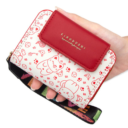 Women’s PUR Cat Card Holder Wallet, Stylish And Durable