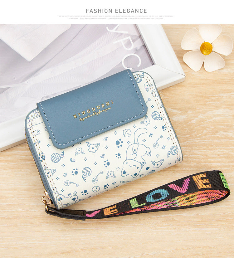 Women’s PUR Cat Card Holder Wallet, Stylish And Durable