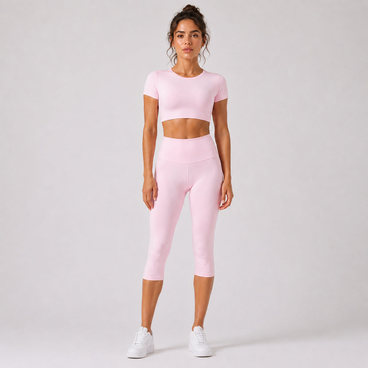 Sporty Calf-Length Yoga Jumpsuit For Women In Nylon Fabric Featuring A Backless Design, Perfect For Summer