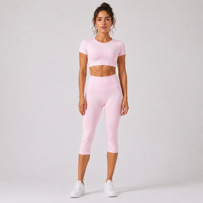 Sporty Calf-Length Yoga Jumpsuit For Women In Nylon Fabric Featuring A Backless Design, Perfect For Summer