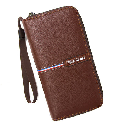 Men's PU Leather Clutch Bag Featuring Letter Pattern, Stylish And Durable