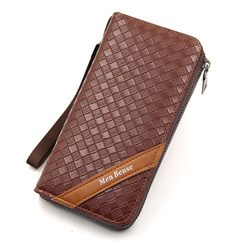 Men's PU Leather Clutch Bag Featuring Letter Pattern, Stylish And Durable
